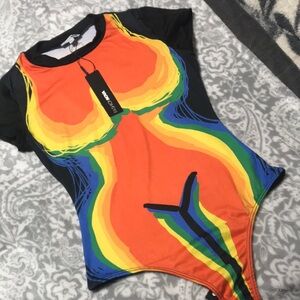 Fashion Nova Colorful Bodysuit